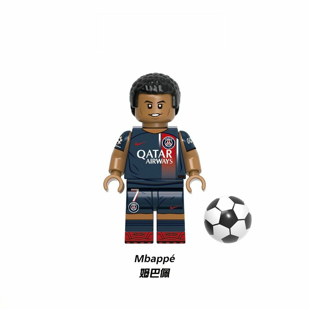 ☆新作☆【レゴ互換】ミニフィグ サッカー選手人形フィギュア8体セット