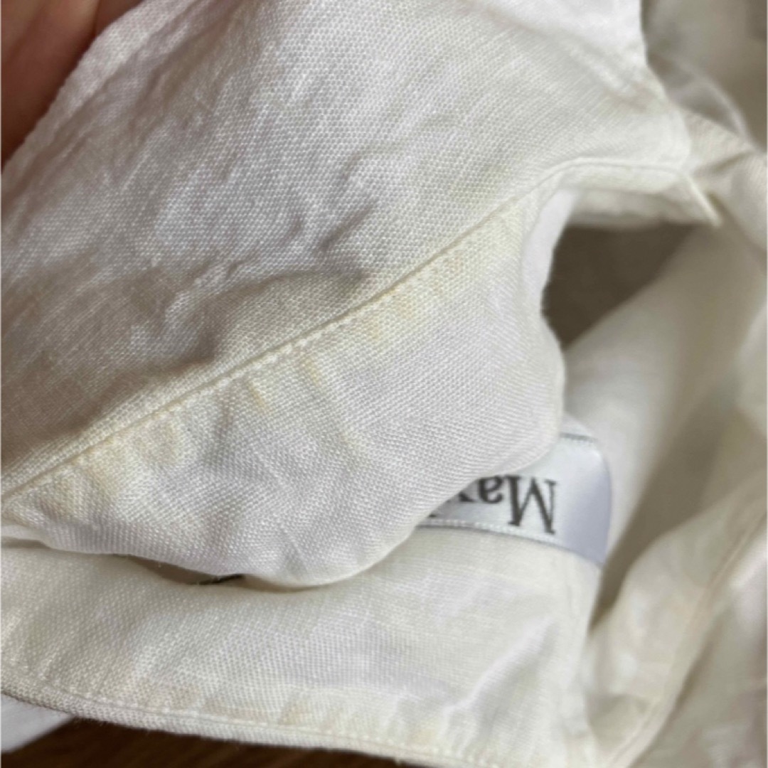 Max Mara - MaxMara puro lino リネン 長袖 シャツ 白の通販 by m ※5