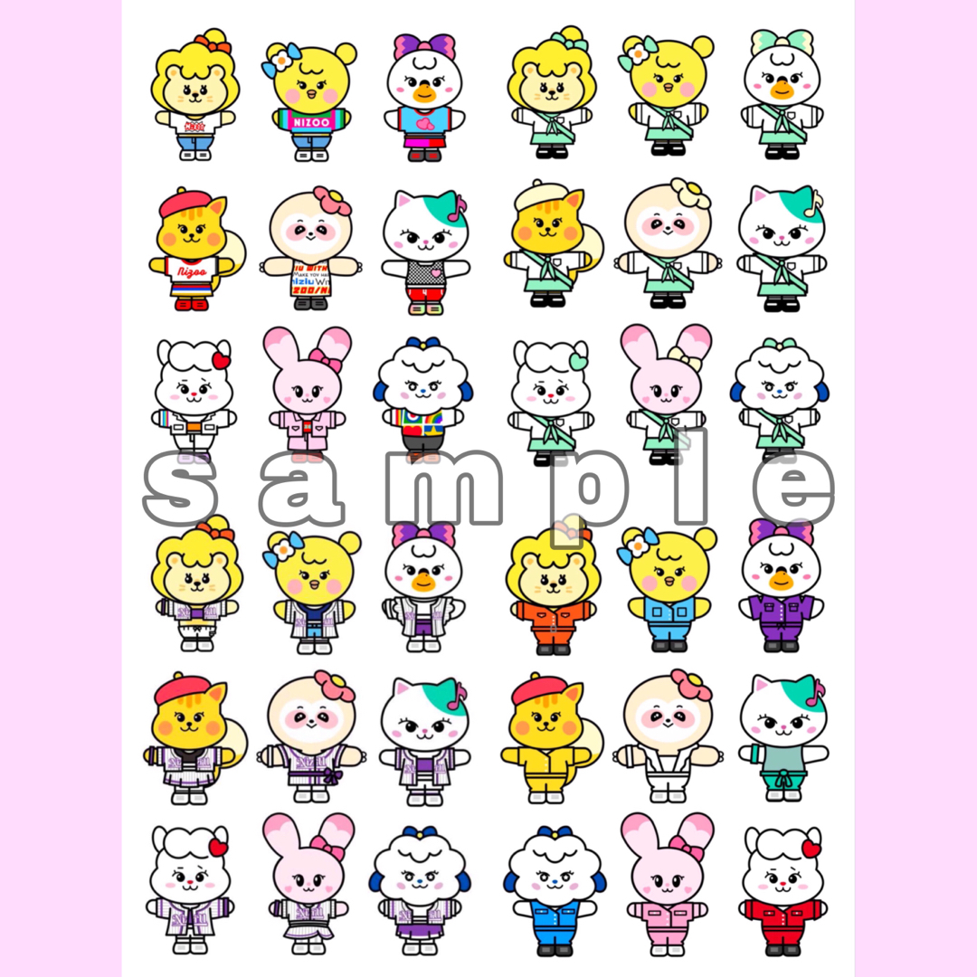 NiziU - NiziU ニジユー Nizoo ver.② フレークシール シールの通販 by