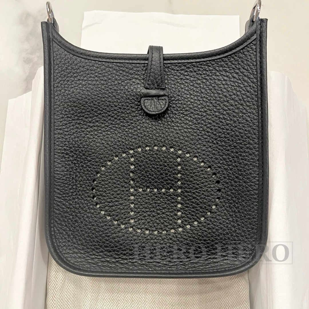 最終値下げ【新品未使用】エルメス ミニエブリンTPM ノワール シルバー金具