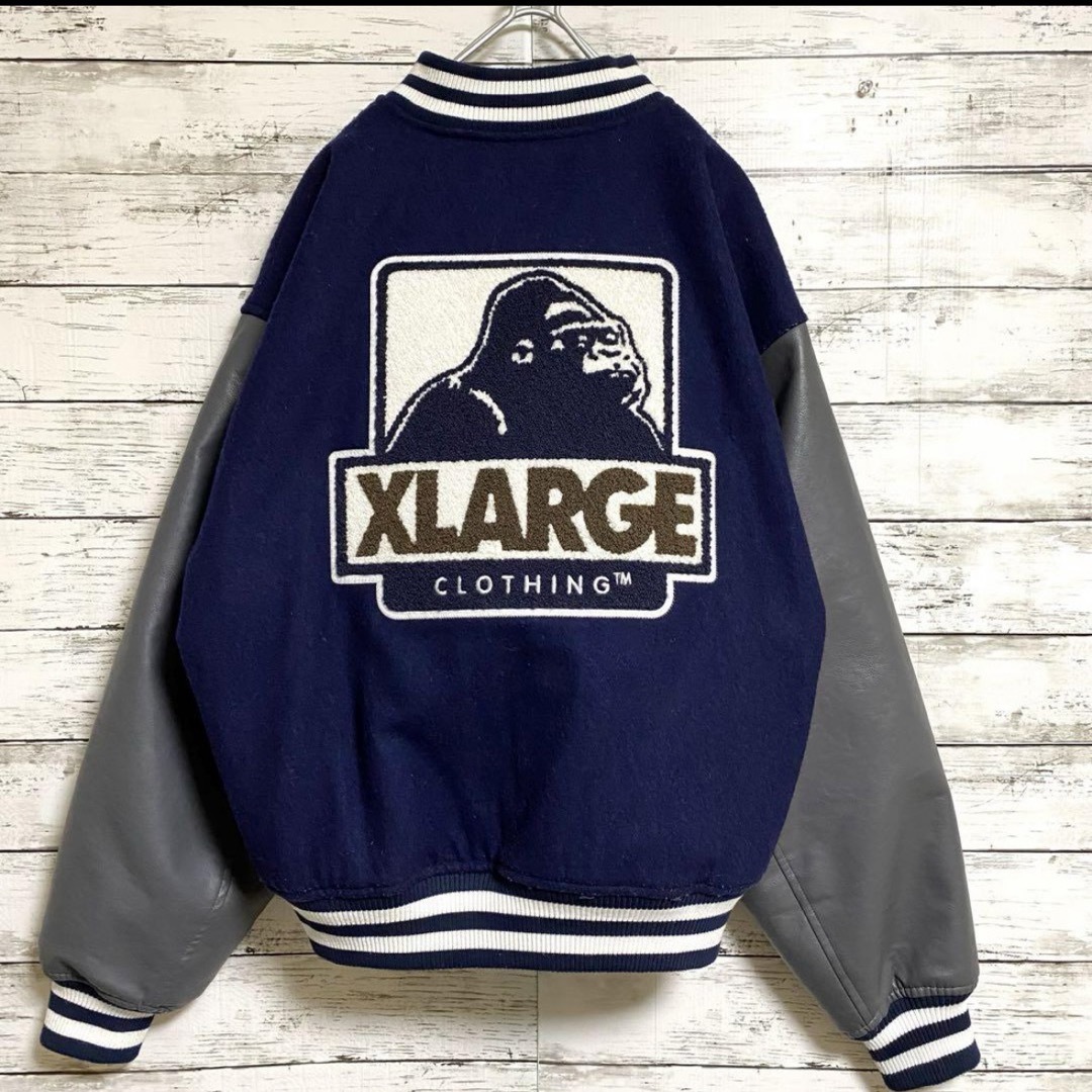 XLARGE - エクストラ ラージ スタジャン レザー ビックロゴ パイルロゴ