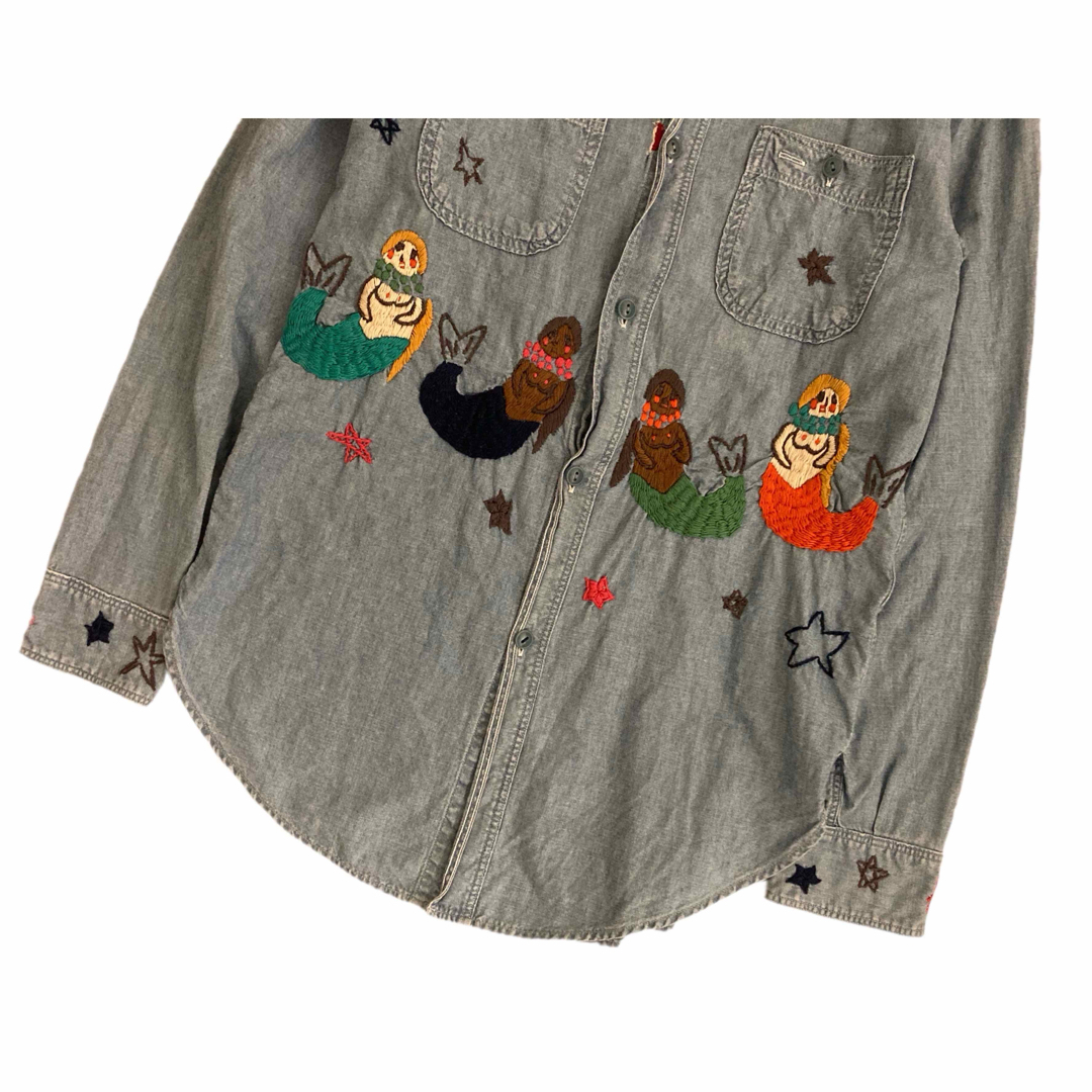 KAPITAL - KAPITAL キャピタル HOME MADE 刺繍 シャンブレー シャツの