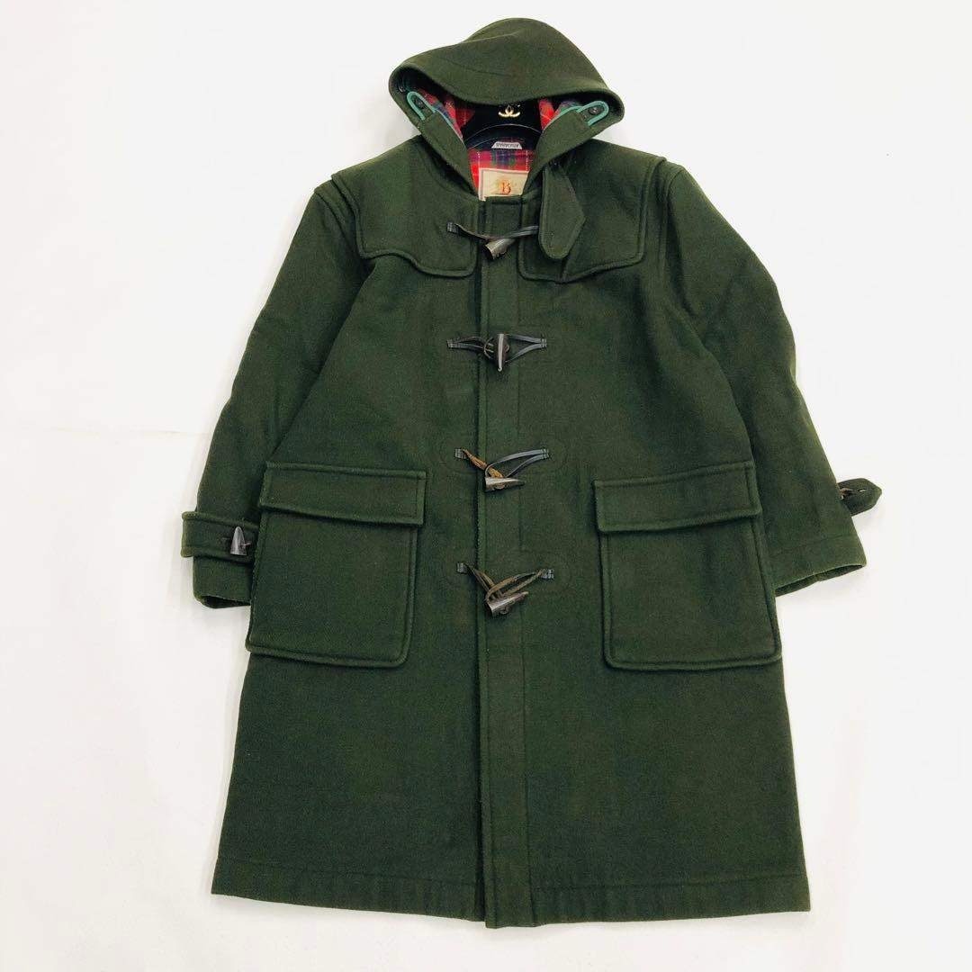 BARACUTA - 1536 BARACUTA ダッフルコート グリーン メルトン ウール