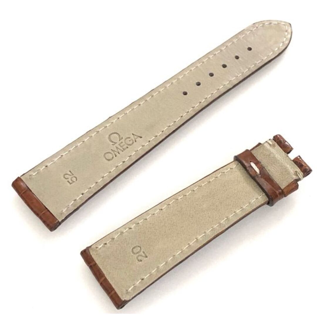 未使用 オメガ 腕時計 ベルト 純正 バンド アリゲーター クロコ レザー
