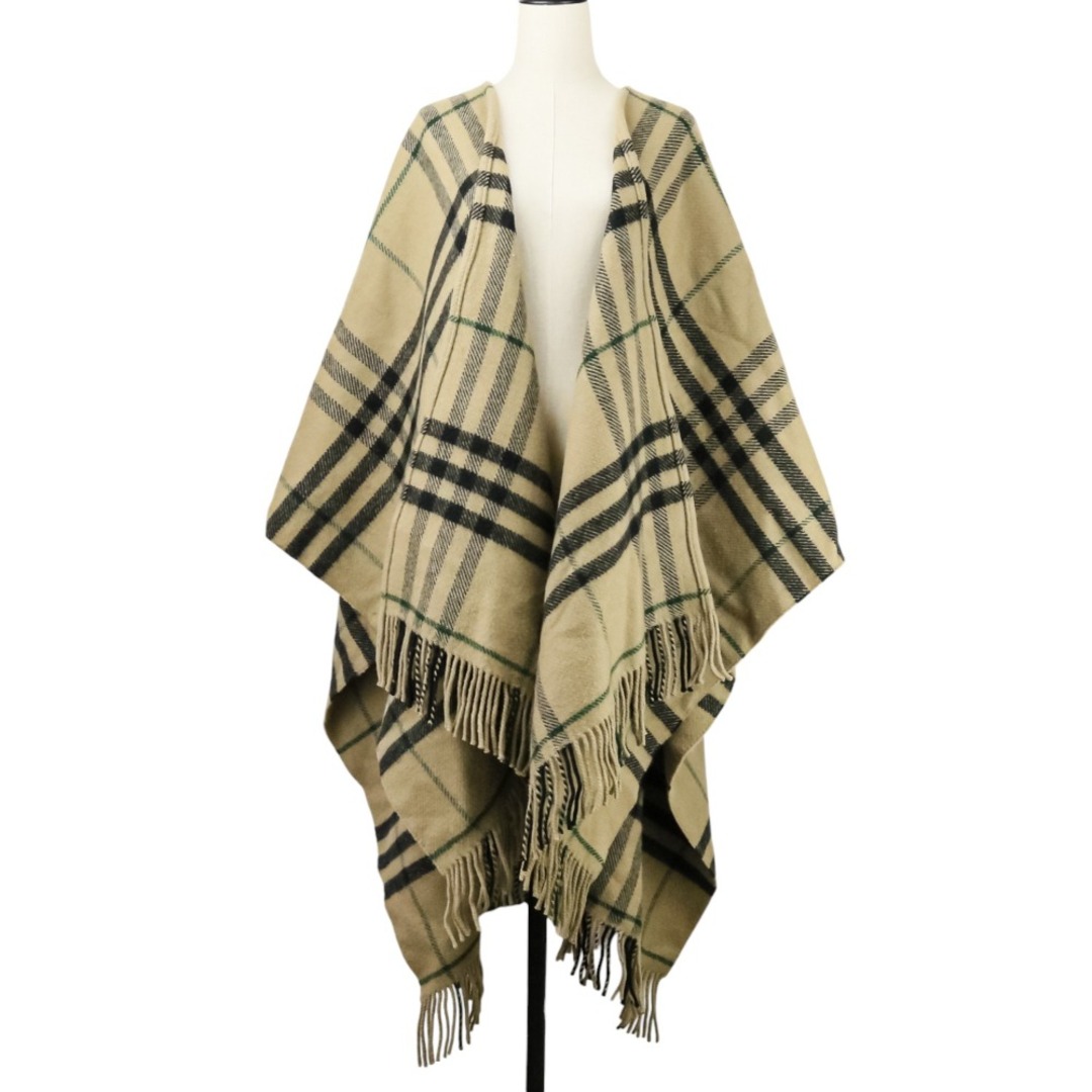 BURBERRY - 美品 BURBERRY バーバリー フリンジエッジ ケープ カシミヤ