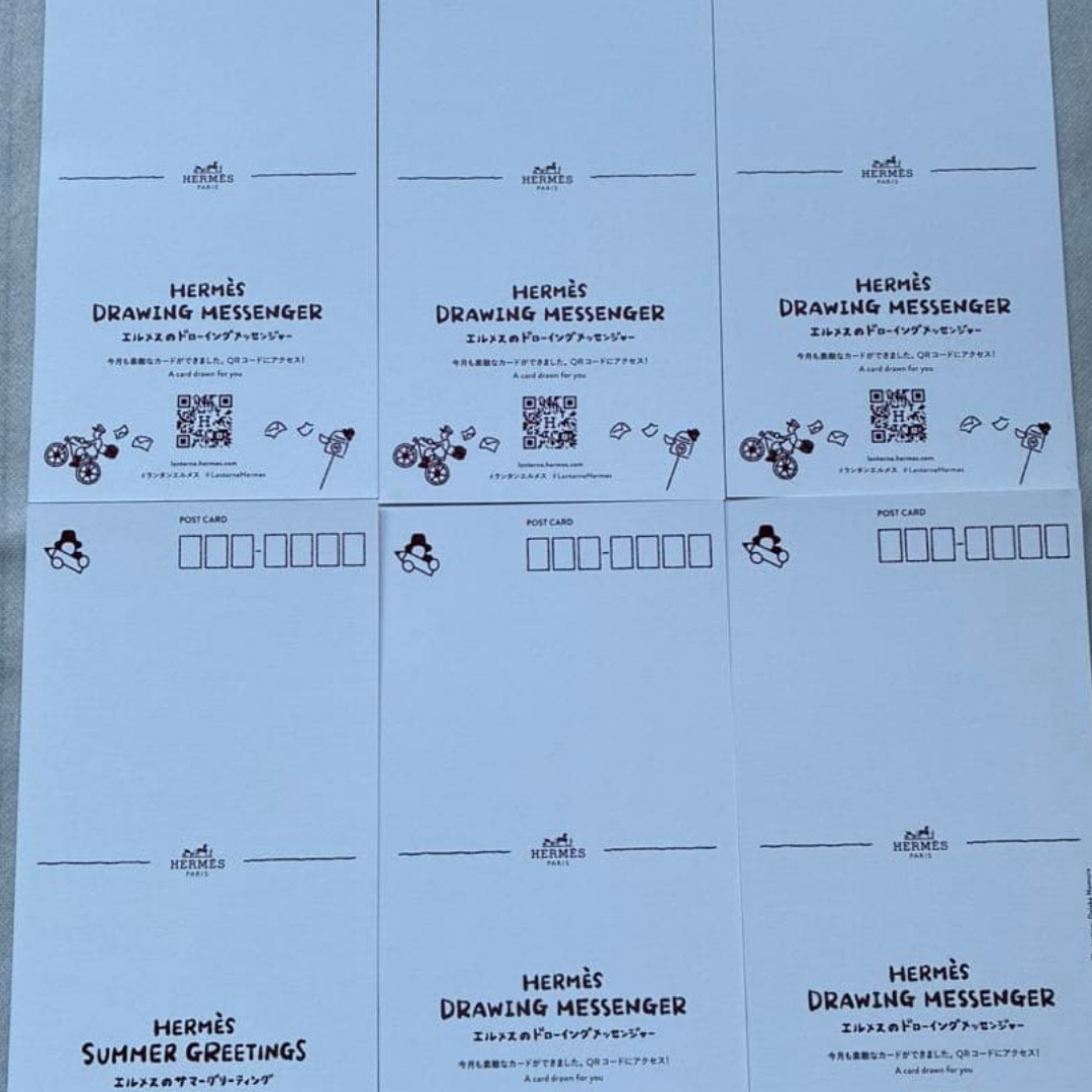 HERMES - HERMES エルメス ホリデーポストカードセット クリスマス