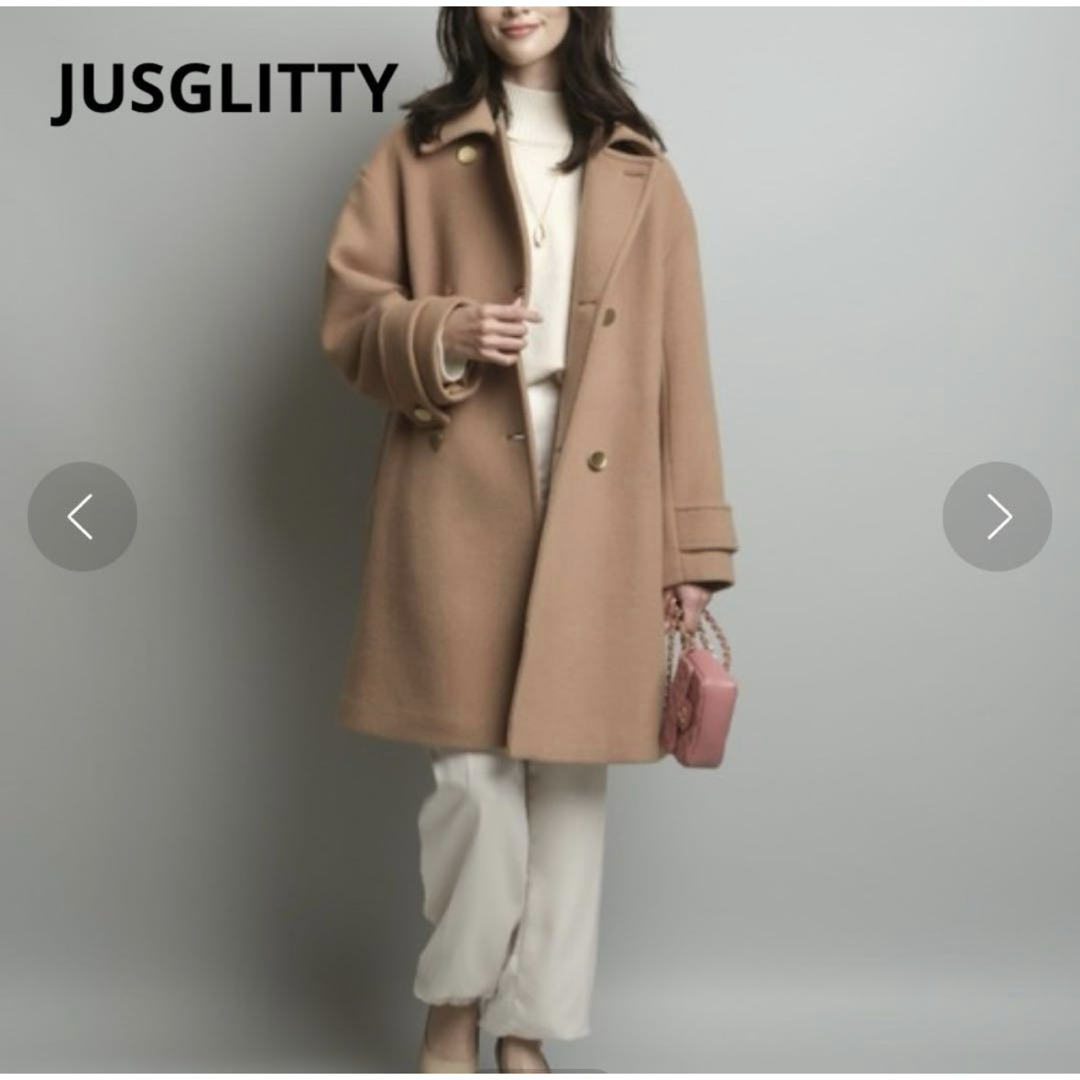 JUSGLITTY - JUSGLITTY スタンダードPコート キャメル ロングコート