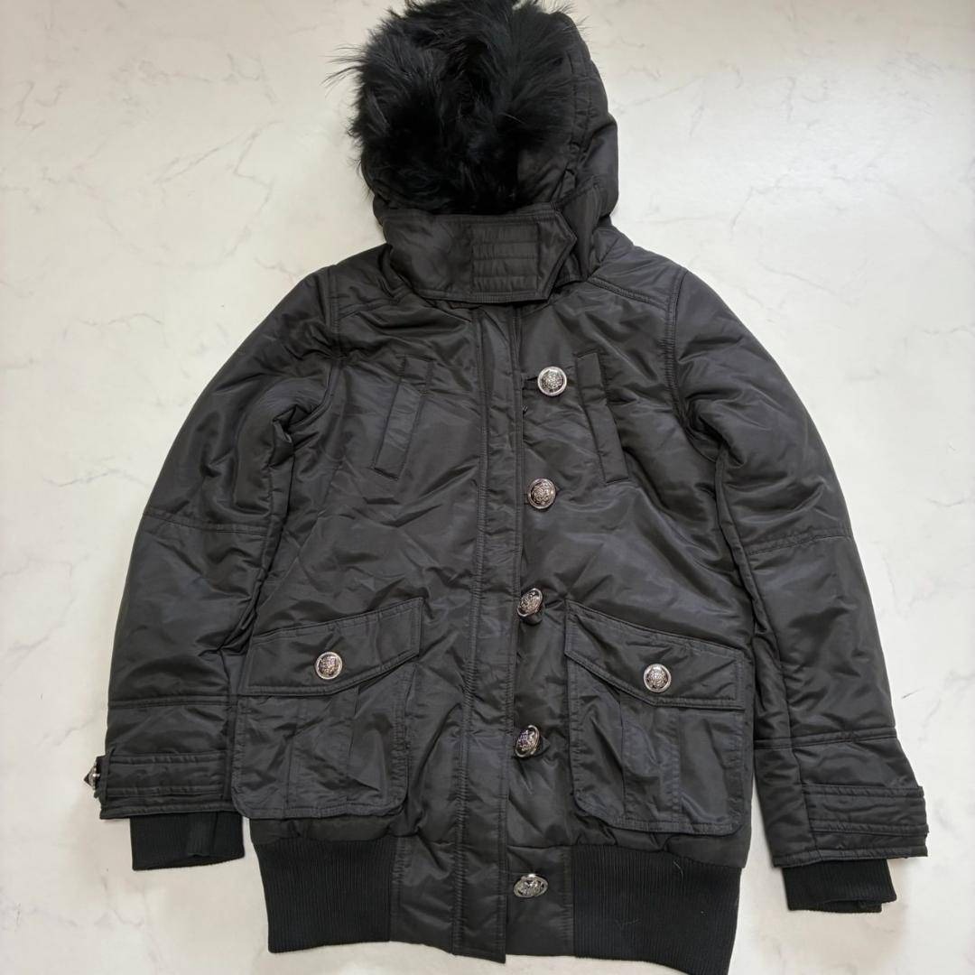 y2k CECIL McBEE ファー付中綿ブルゾン 平成ギャル M（B617）