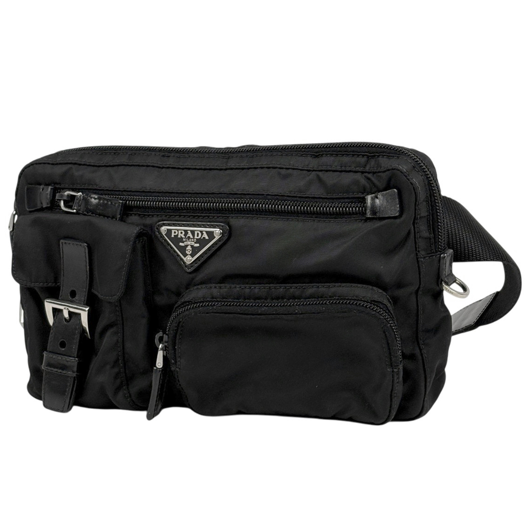 PRADA - プラダ ロゴプレート ウエストバッグ レディース 【中古】の