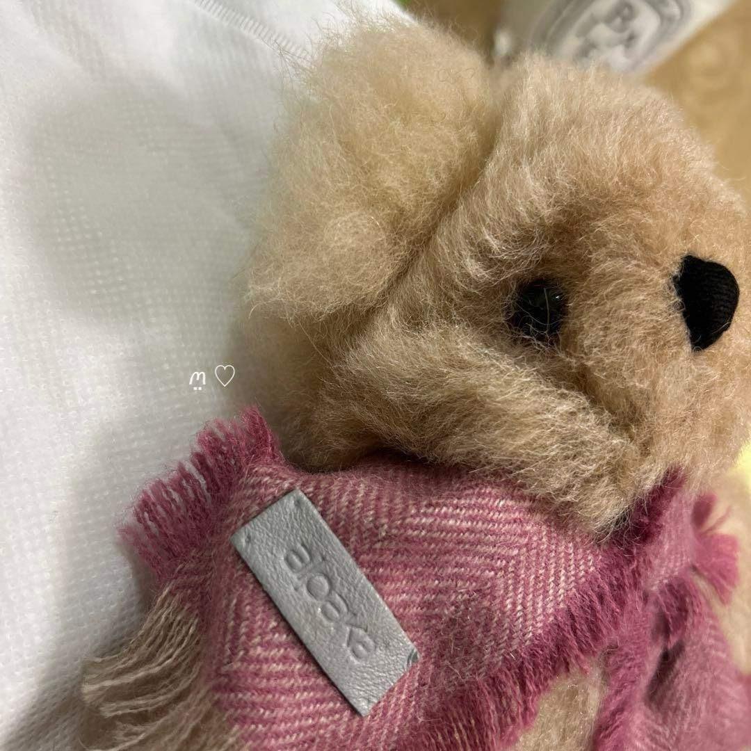 新品alpakaアルパカ テディベアSAMI 20cm マフラー くまぬいぐるみ