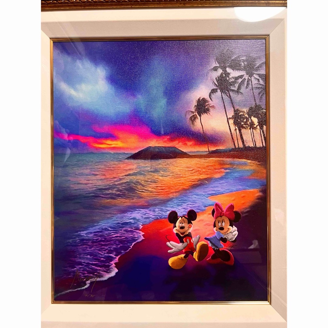 Disney - マセイ ミッキーマウスとミニーマウスの風景画（Beach