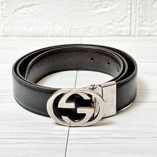GUCCI - グッチ GUCCI GGゴールド シルバーバックル レザーベルト