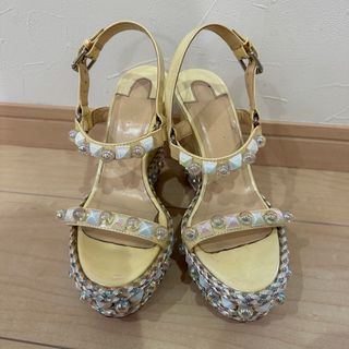 Christian Louboutin - 美品☆クリスチャンルブタン・レザー デニム地