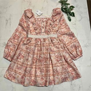 LIZ LISA - リズリサワンピース小花柄茶色ブラウンLIZLISAフリルレース