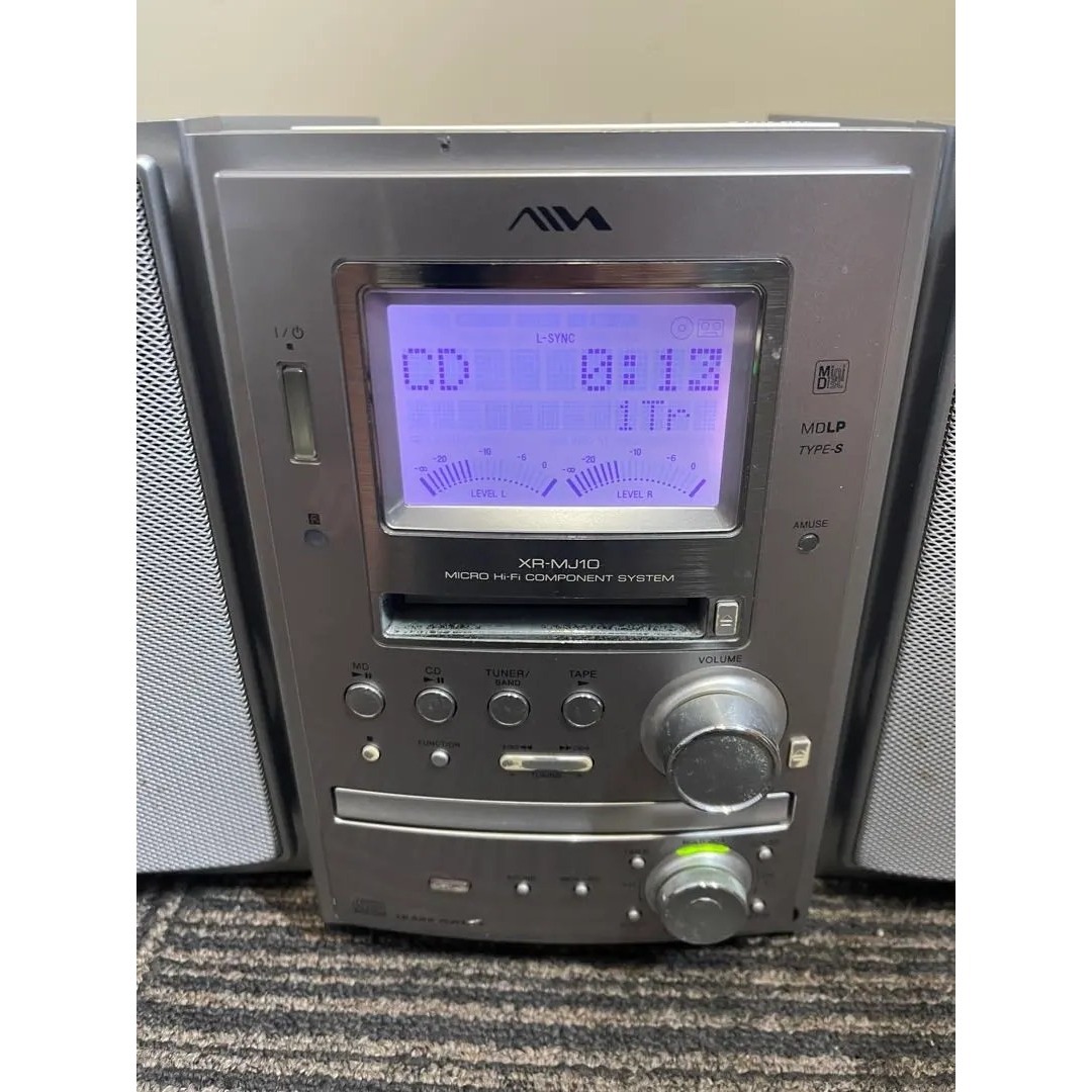 AIWA XR-MJ10 コンポ スピーカー付ジャンクCD再生OK/MD取出不可の通販