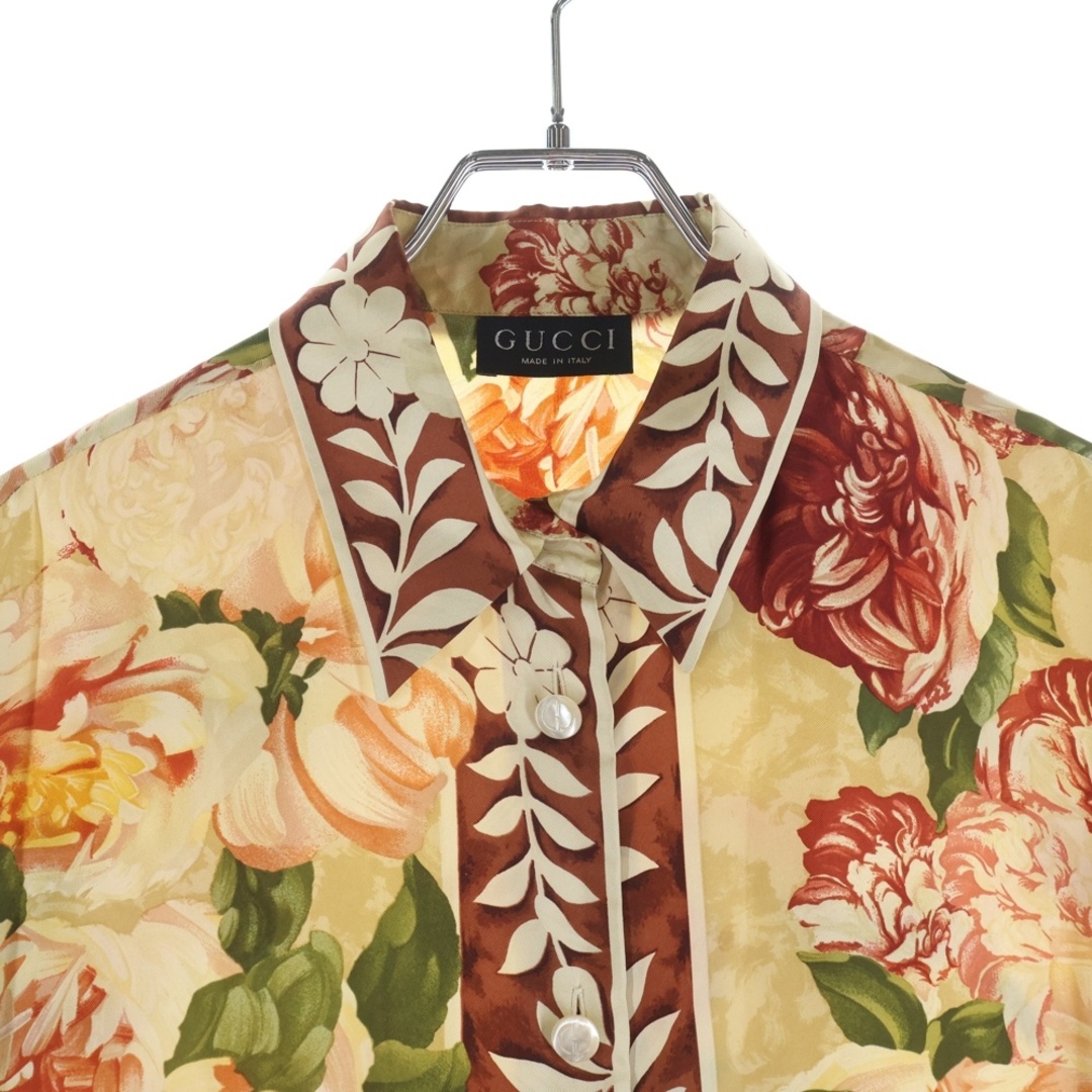 GUCCI - GUCCI グッチ トムフォード期 フラワー シルクシャツ ベージュ