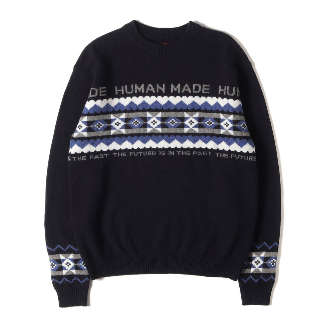 HUMAN MADE - HUMAN MADE ヒューマンメイド ニット ネイビー 紺 サイズ