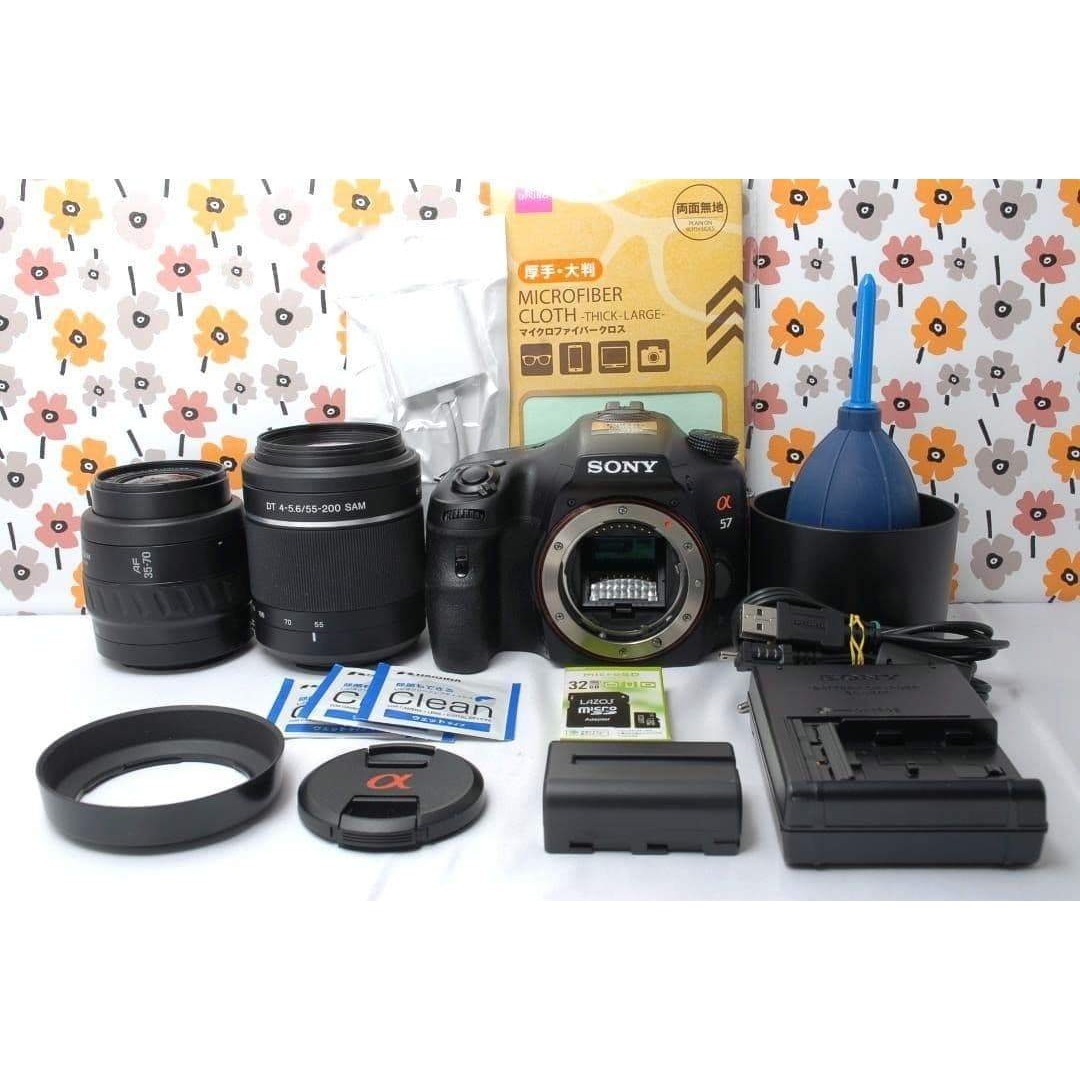 SONY - ❤SONY α57❤ショット数1848回！❤望遠レンズセット❤一眼レフ