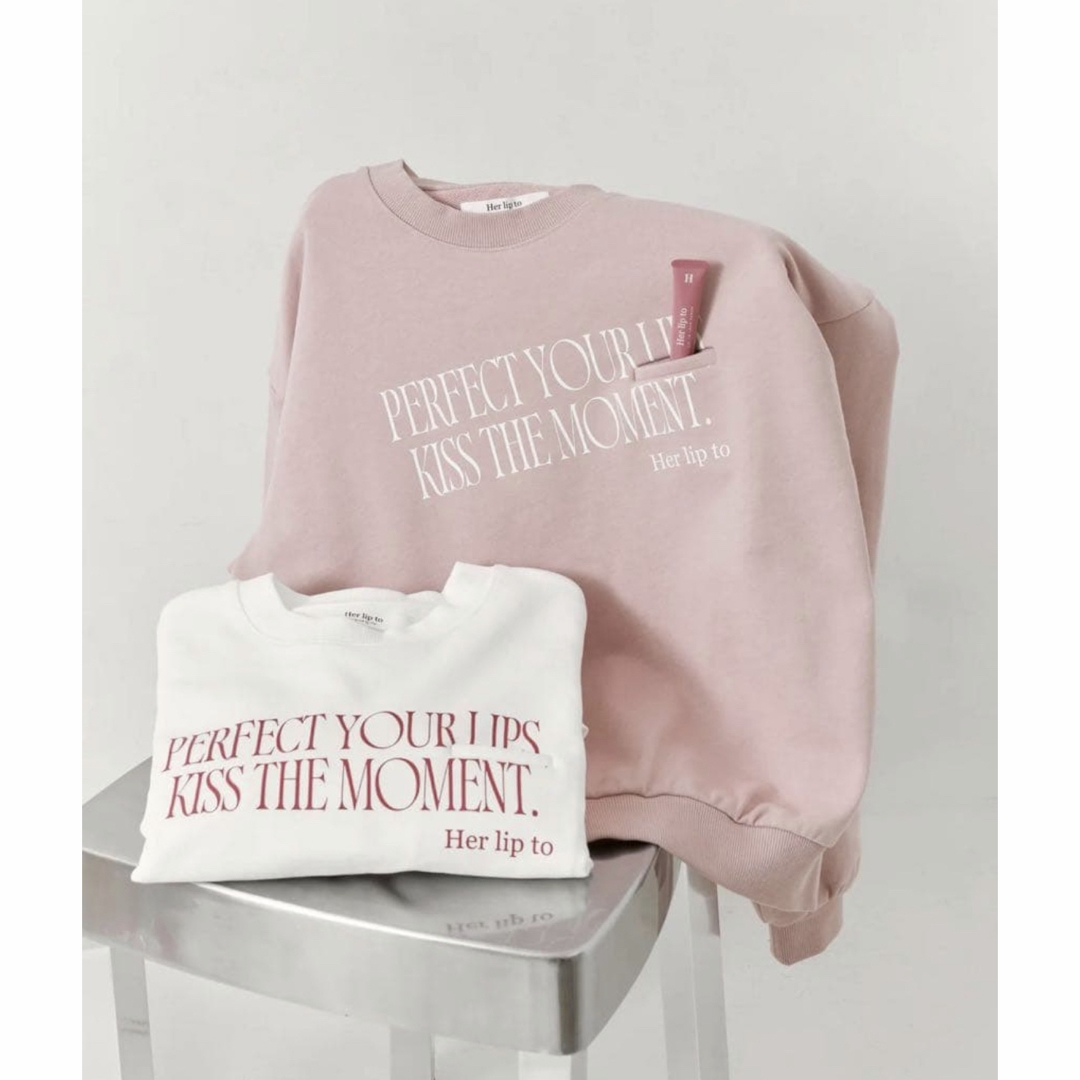 Her lip to - LIP TO LOVE SWEATSHIRT ROSEの通販 by mmmmi