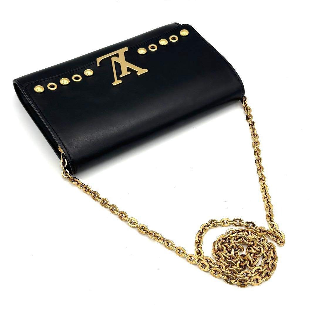LOUIS VUITTON - 【超美品】ルイヴィトン LVロゴ ポシェットルイーズ