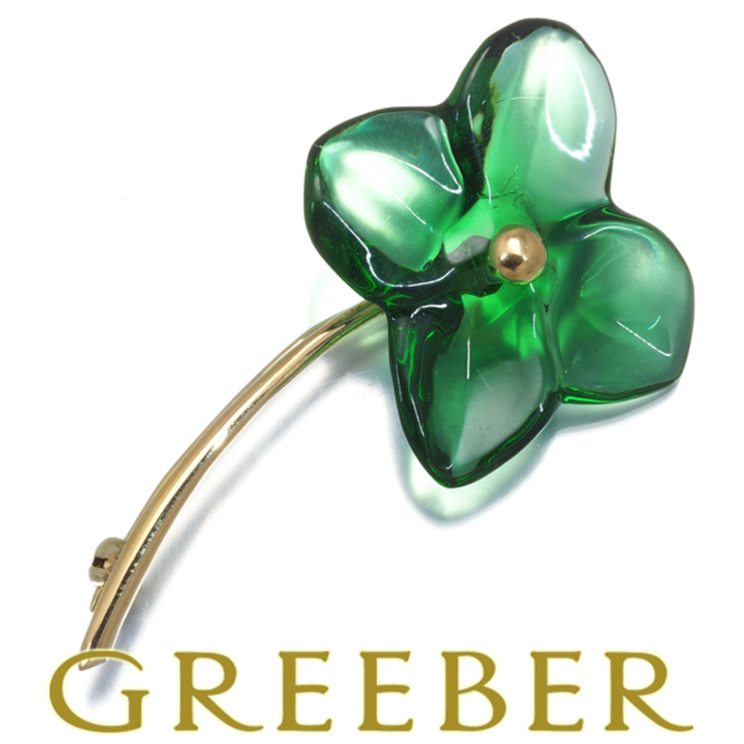 Baccarat - バカラ ブローチ クリスタルガラス オルテンシア フラワー