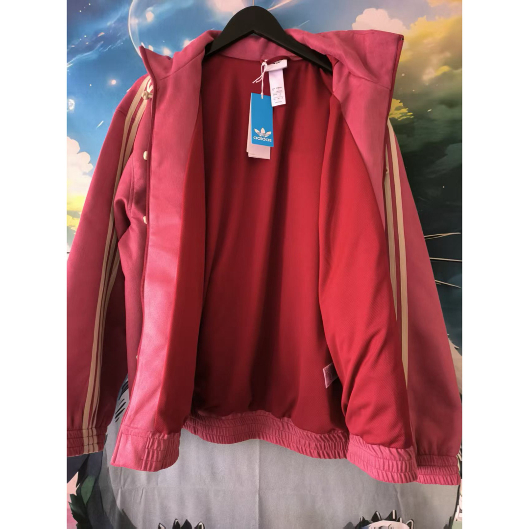 新年限定モデル アディダス 新中式 ジップアップジャケット ローズレッド M