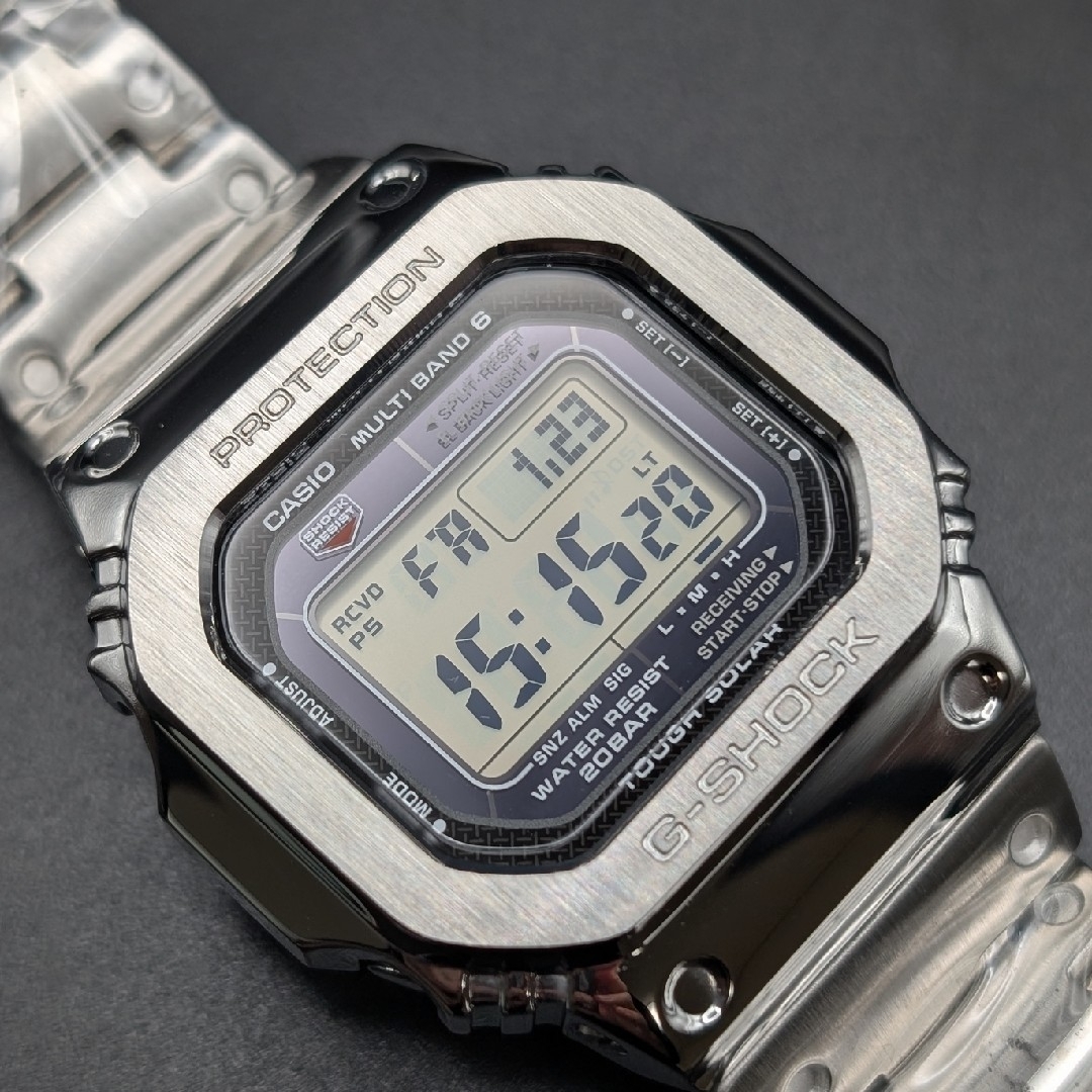 美品 G-SHOCK GWM5610U 電波ソーラー ダイヤ風装飾 フルメタル G-SHOCK