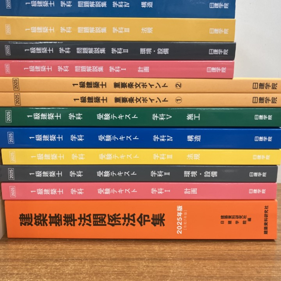 日建学院】一級建築士 学科 テキスト 2025年版 インデックス貼付済