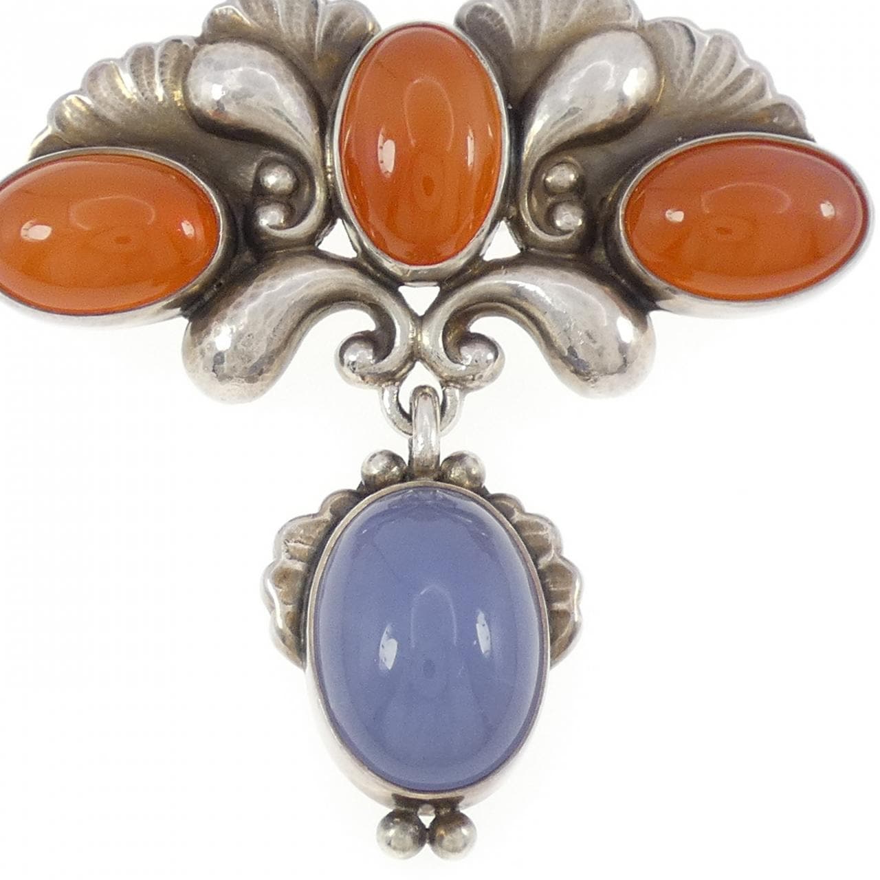 コメ兵｜ジョージ ジェンセン メノウ ブローチ｜GEORG JENSEN