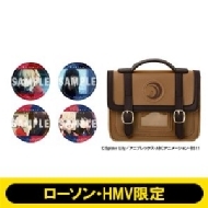 リコリス・リコイル ランダム缶バッジ付きスクールバッグ風ポーチ