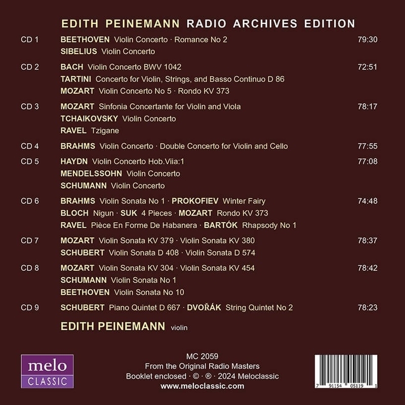 Edith Peinemann : Radio Archives Edition (9CD) | HMV&BOOKS online