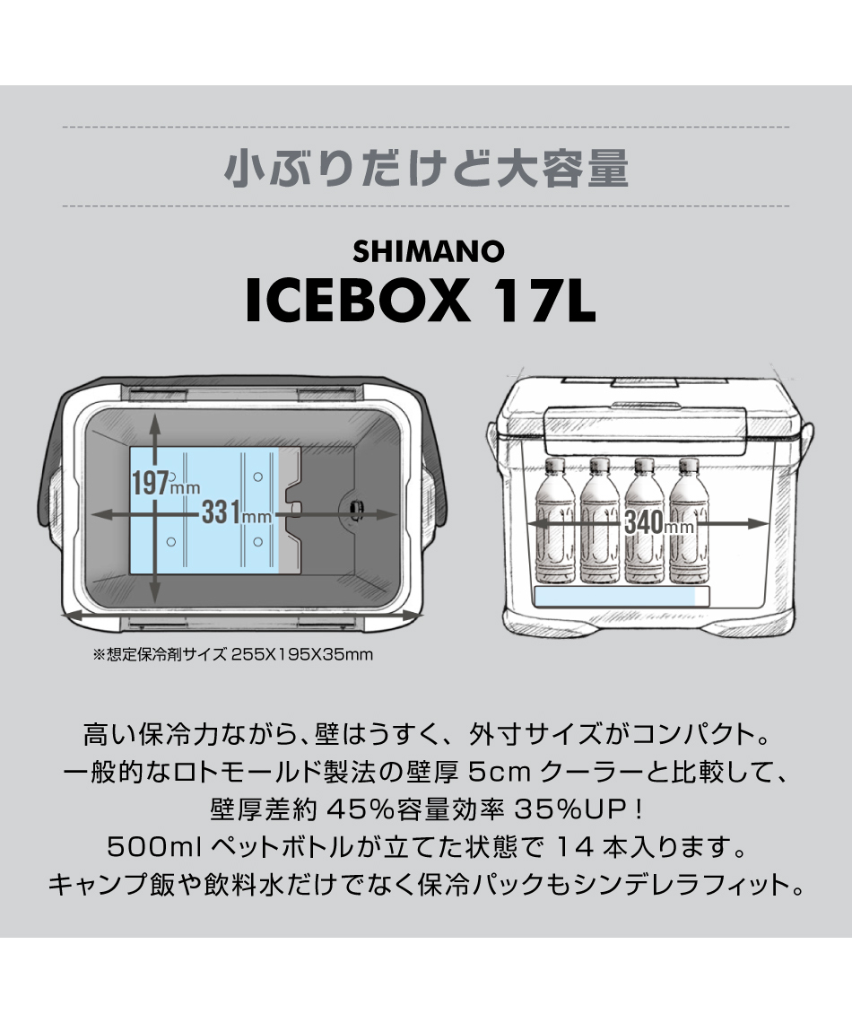 クーラーボックス 17LアイスボックスVL ICEBOX VL 17LNX-417X Mグレー