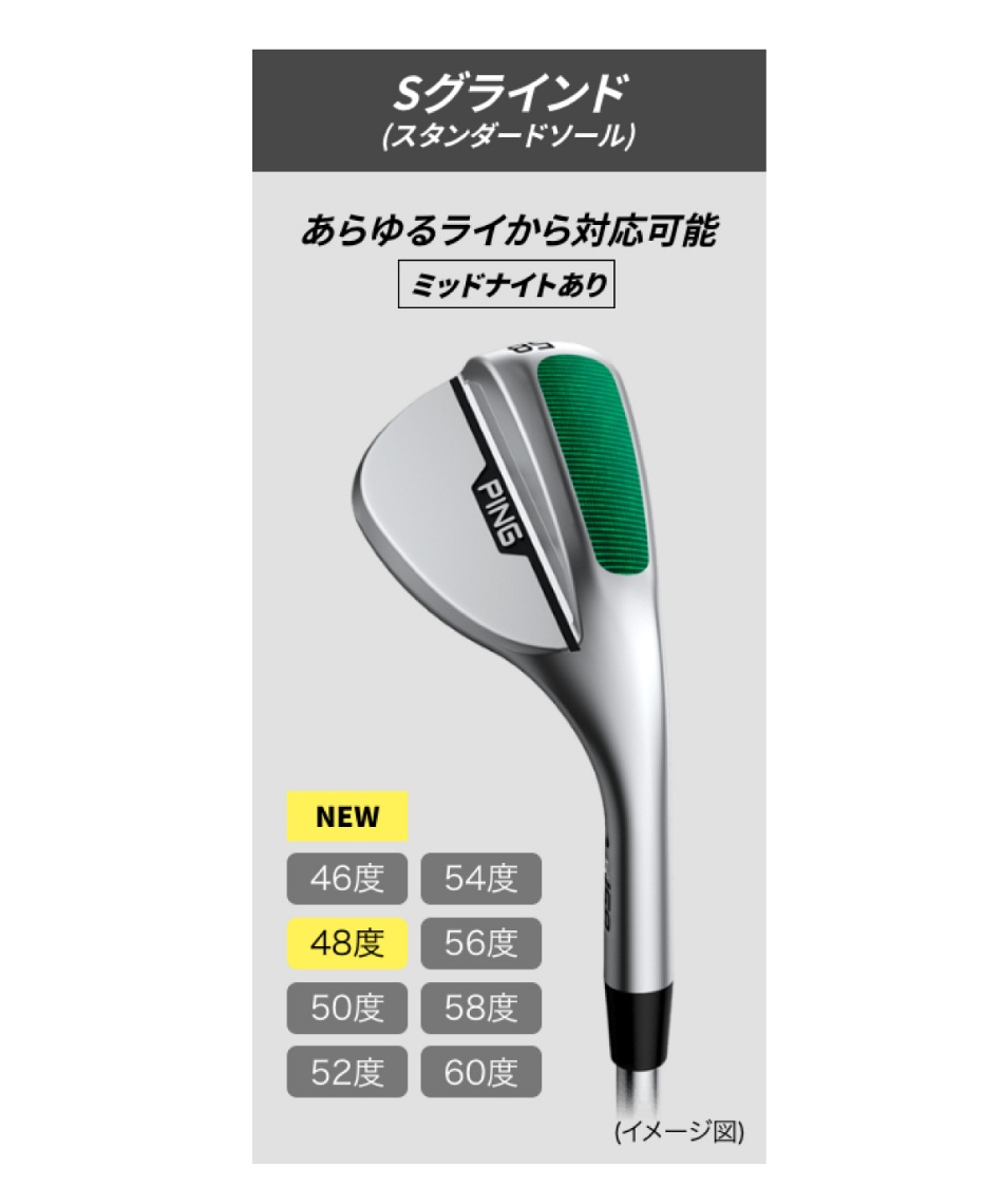 ピン(PING) ゴルフクラブ ウェッジ S159 ミッドナイト QPQ仕上げ