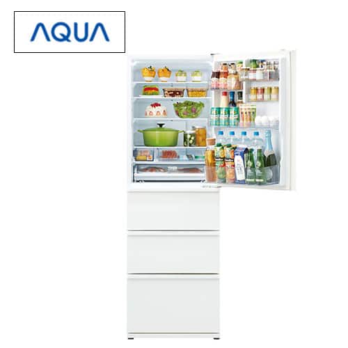 AQUA 冷蔵庫 【良品】4ドア冷蔵庫 458L 右開き ミルク AQR-46N2(W