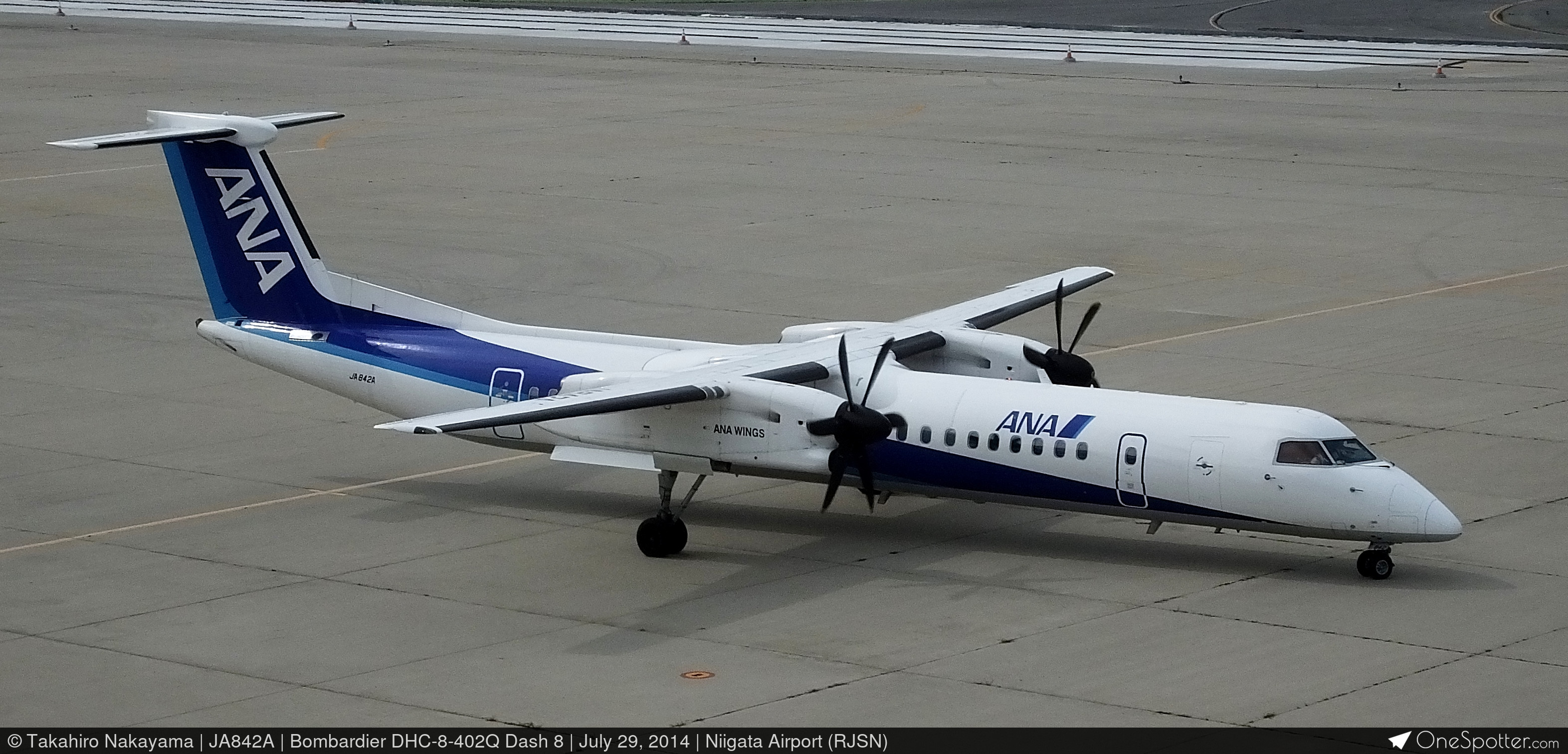 JA842A - Bombardier DHC-8-402Q Dash 8, ANA Wings | OneSpotter.com