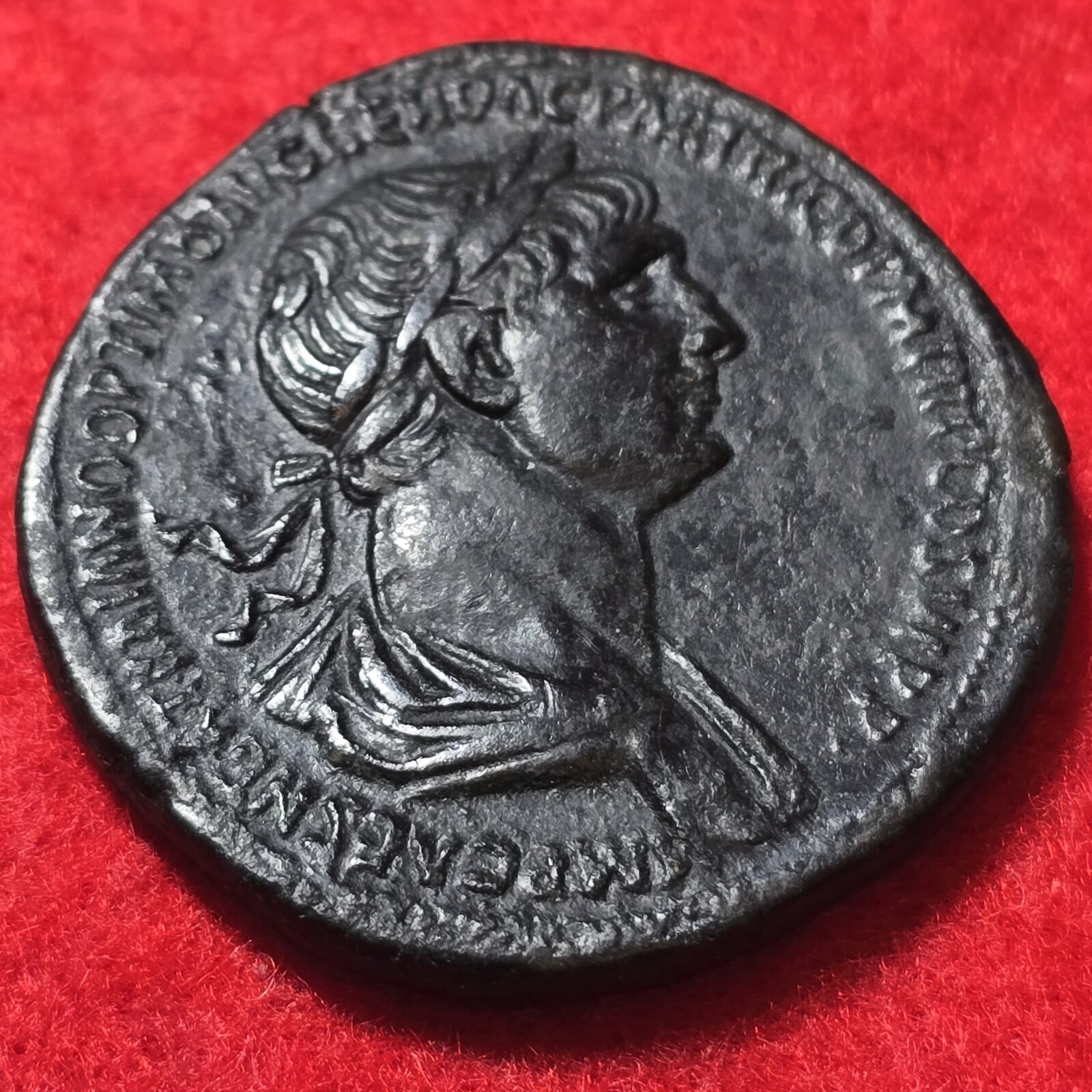 Römische Kaiserzeit Sesterz 115 Trajanus, (98 -117) vorzüglich