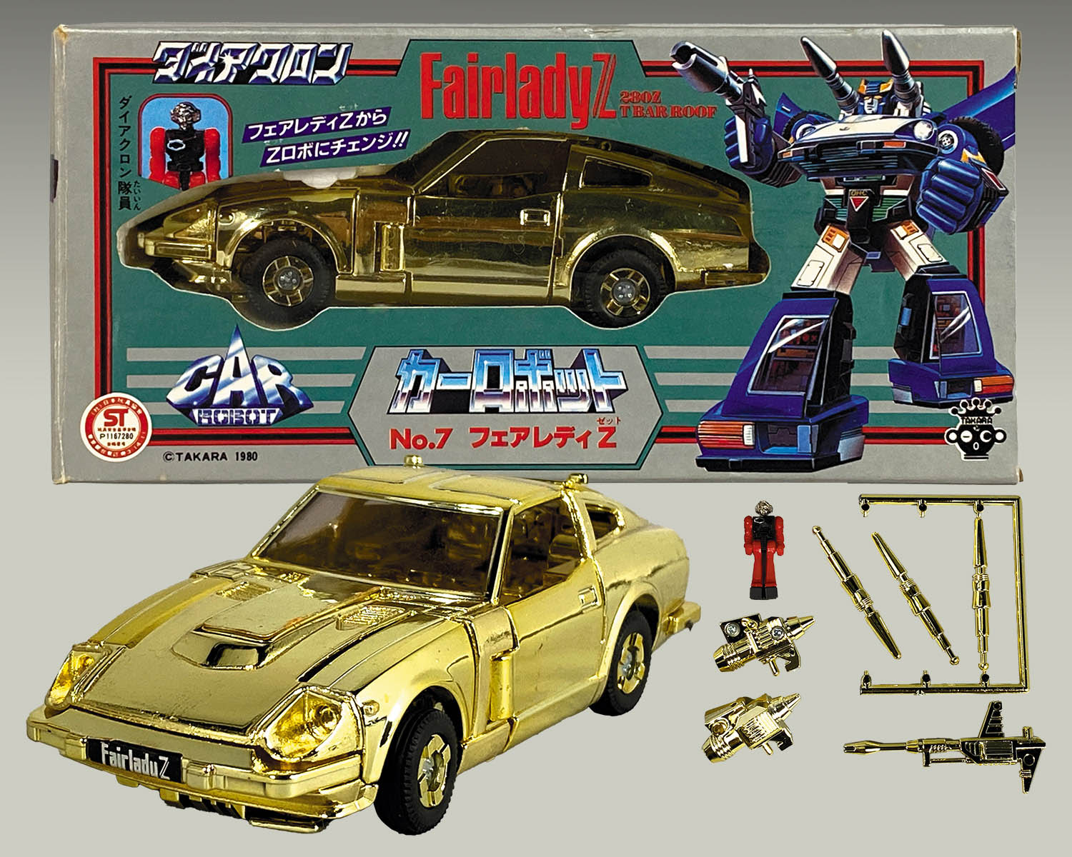 Diaclone Car Robot Fairlady Z Gold Ver.