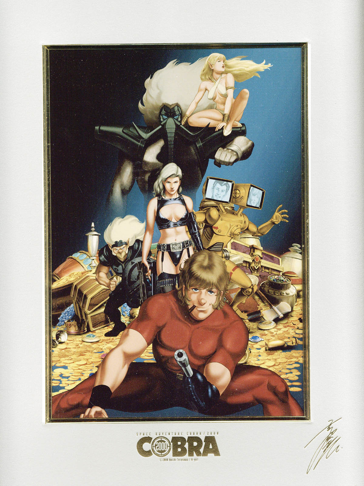 3059] 寺沢武一 カラー複製イラスト「コブラ」