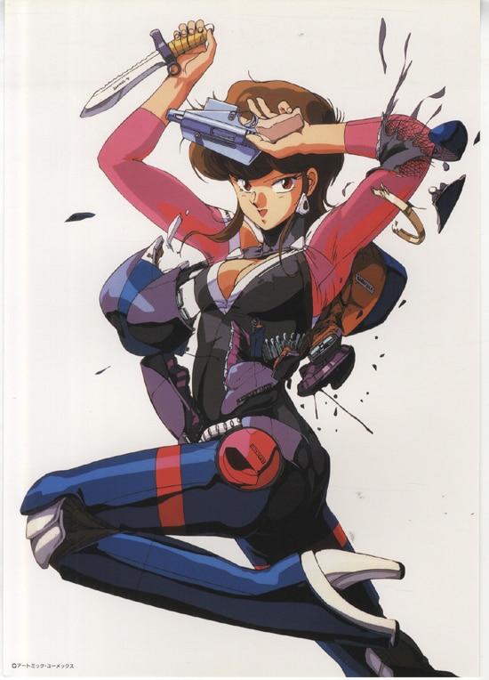 園田健一 カラー複製イラスト「バブルガムクライシス」