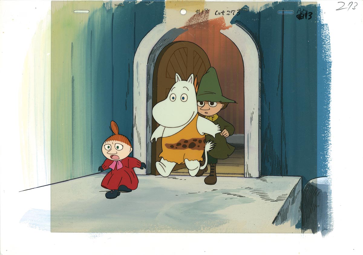 5620] 楽しいムーミン一家 セル / ミイ/ムーミン/スナフキン