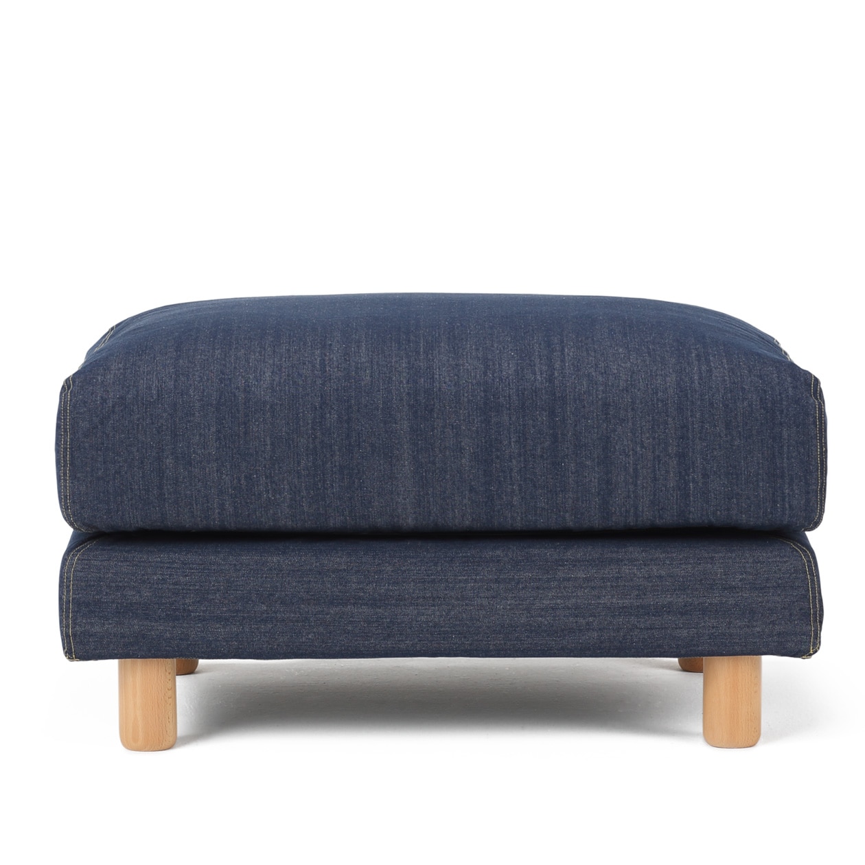 無印良品 綿デニムソファ本体オットマン大用カバー／ブルー ブルー