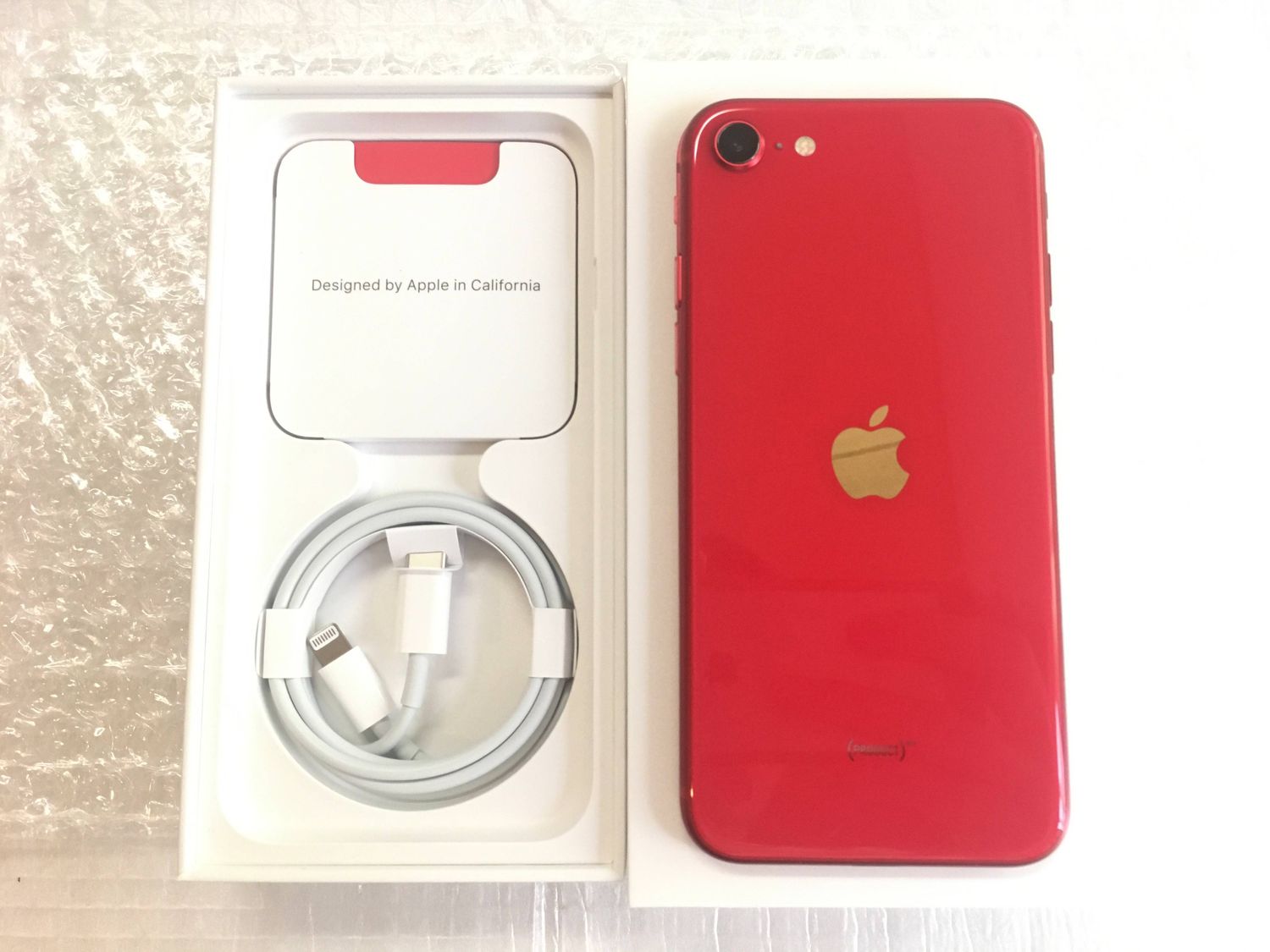 ムスビー｜新品同様 Apple保証有 電池99％ iPhoneSE2 64GB Red SIM