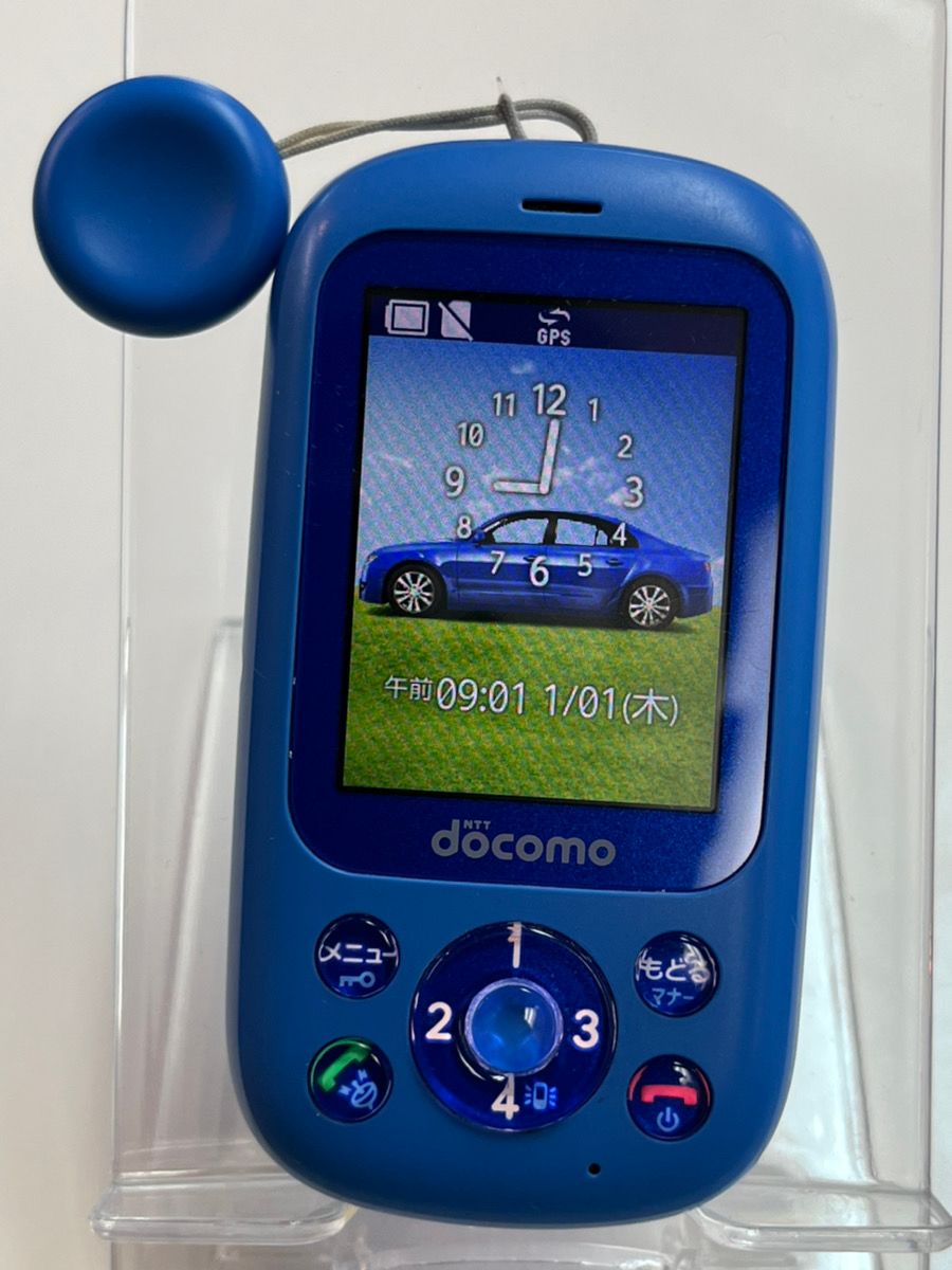 ムスビー｜【修理店清掃済】キッズケータイ F-03J ブルー NTTドコモ
