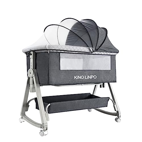 美品】playkids Maydolly HZDMJ ベビーベッド グレー ベビーベッド