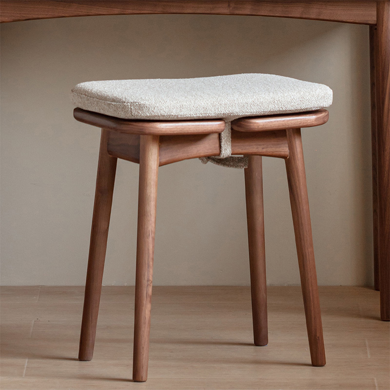 Woody Prime Walnut ウォールナット材 レトロドレッサースツール