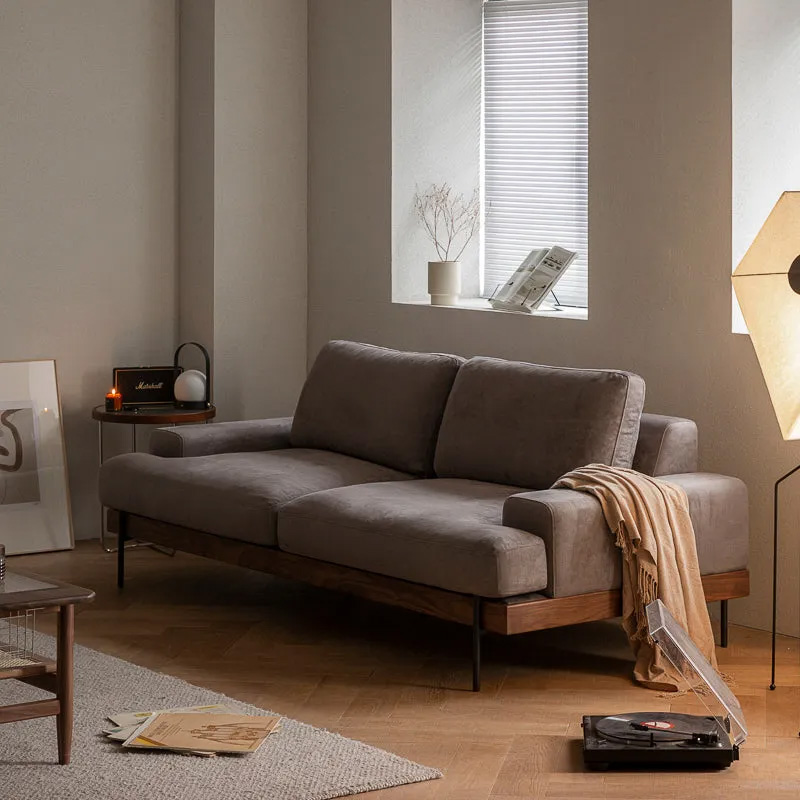 Woody Prime Walnut ウォールナット材 木製フレームファブリックソファ