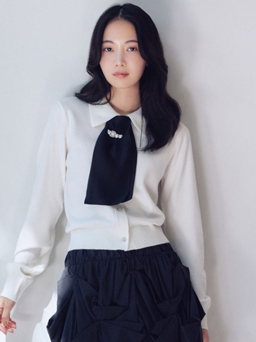 タイ付きビジューカーディガン(カーディガン)｜トップス｜SNIDEL