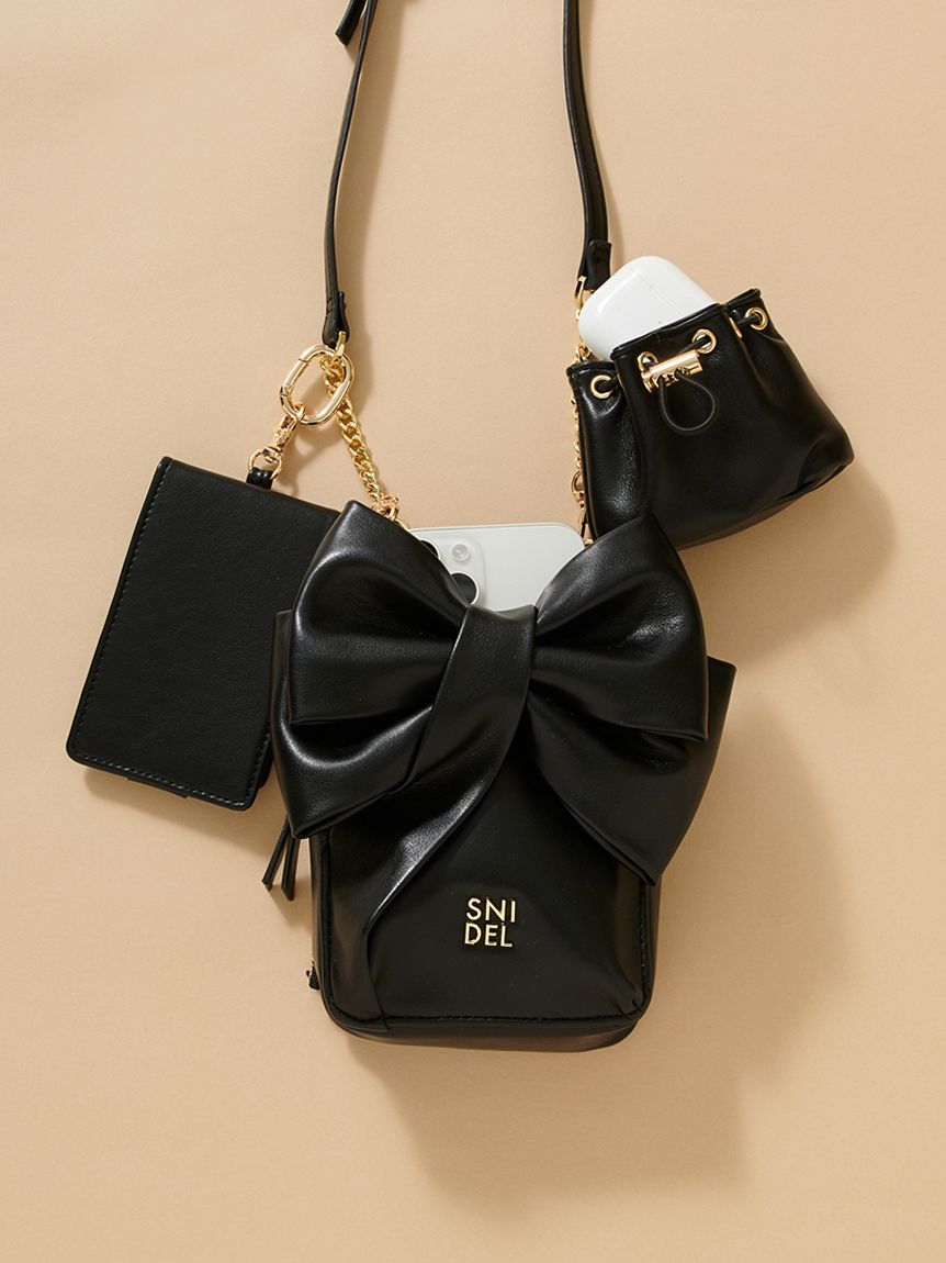 リボンマルチショルダー&ケースセット(ショルダーバッグ)｜バッグ