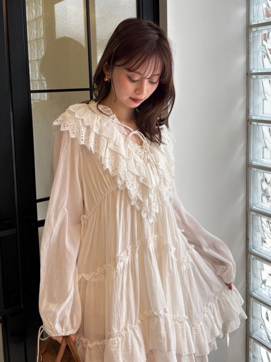 コットンレースBOHOチュニック(シャツ・ブラウス)｜トップス｜SNIDEL