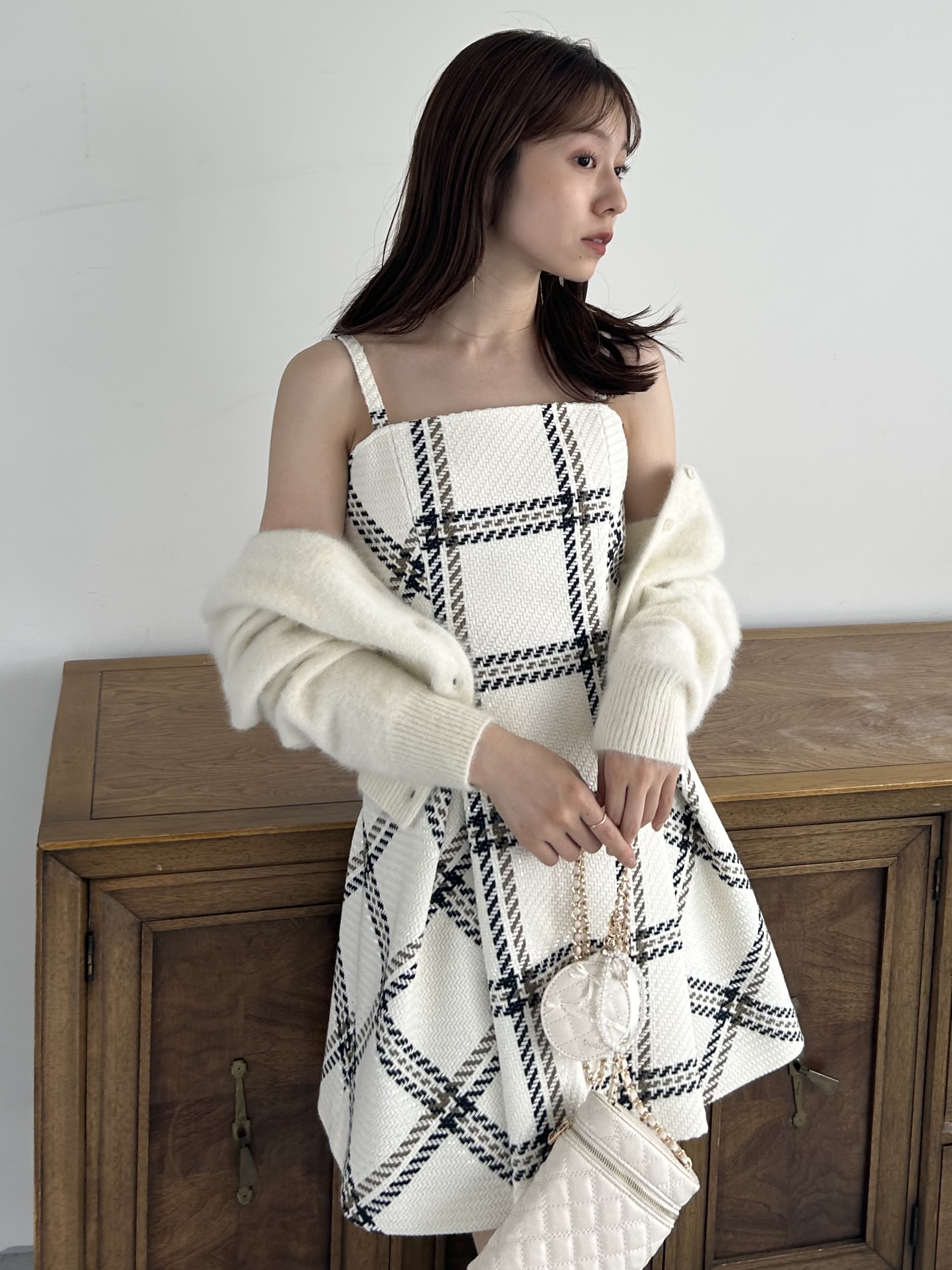 WEB限定】ロービングチェックミニワンピース(ミニワンピース